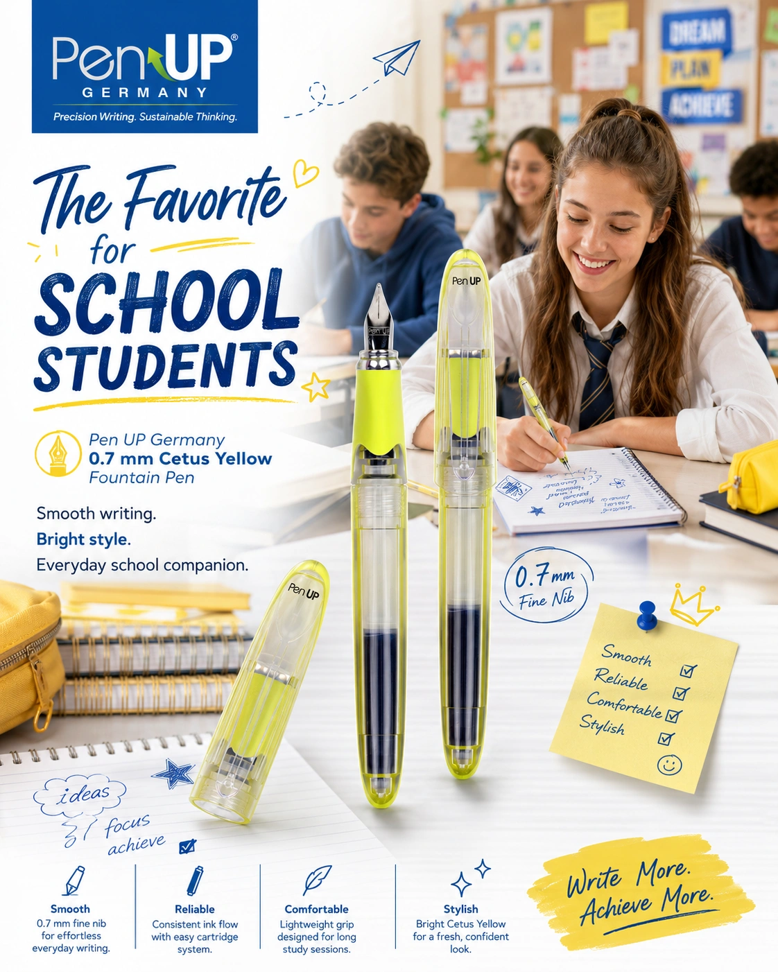 CETUS - Shark - Yellow Transparent - Fountain Pen