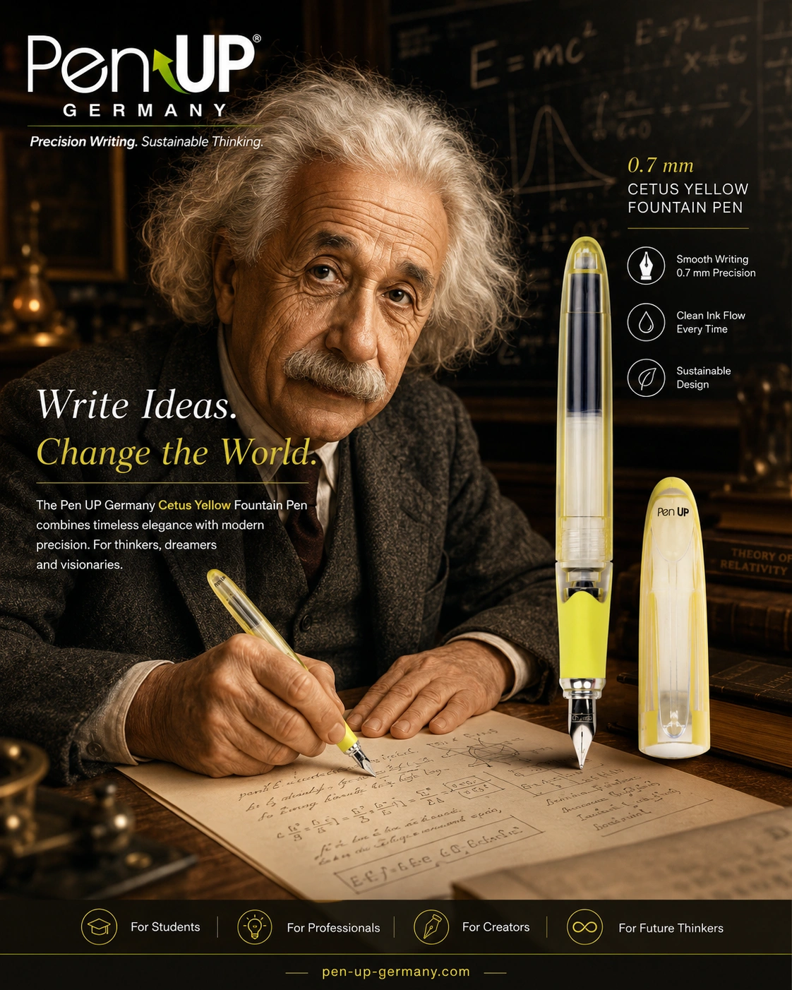 CETUS - Shark - Yellow Transparent - Fountain Pen