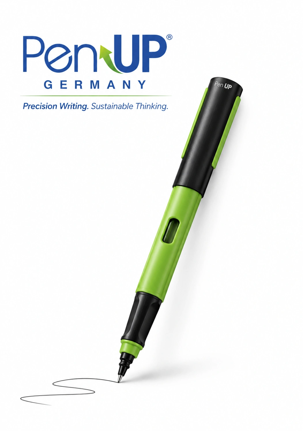 Fricky - Light Green - Black - Roller ball Pen.