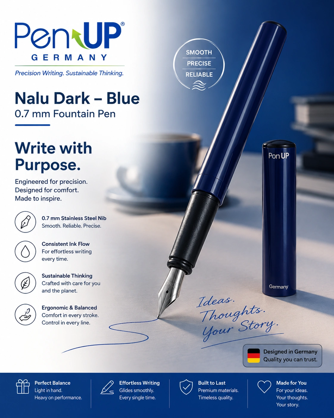 NALU - Dark Blue - Fountain Pen
