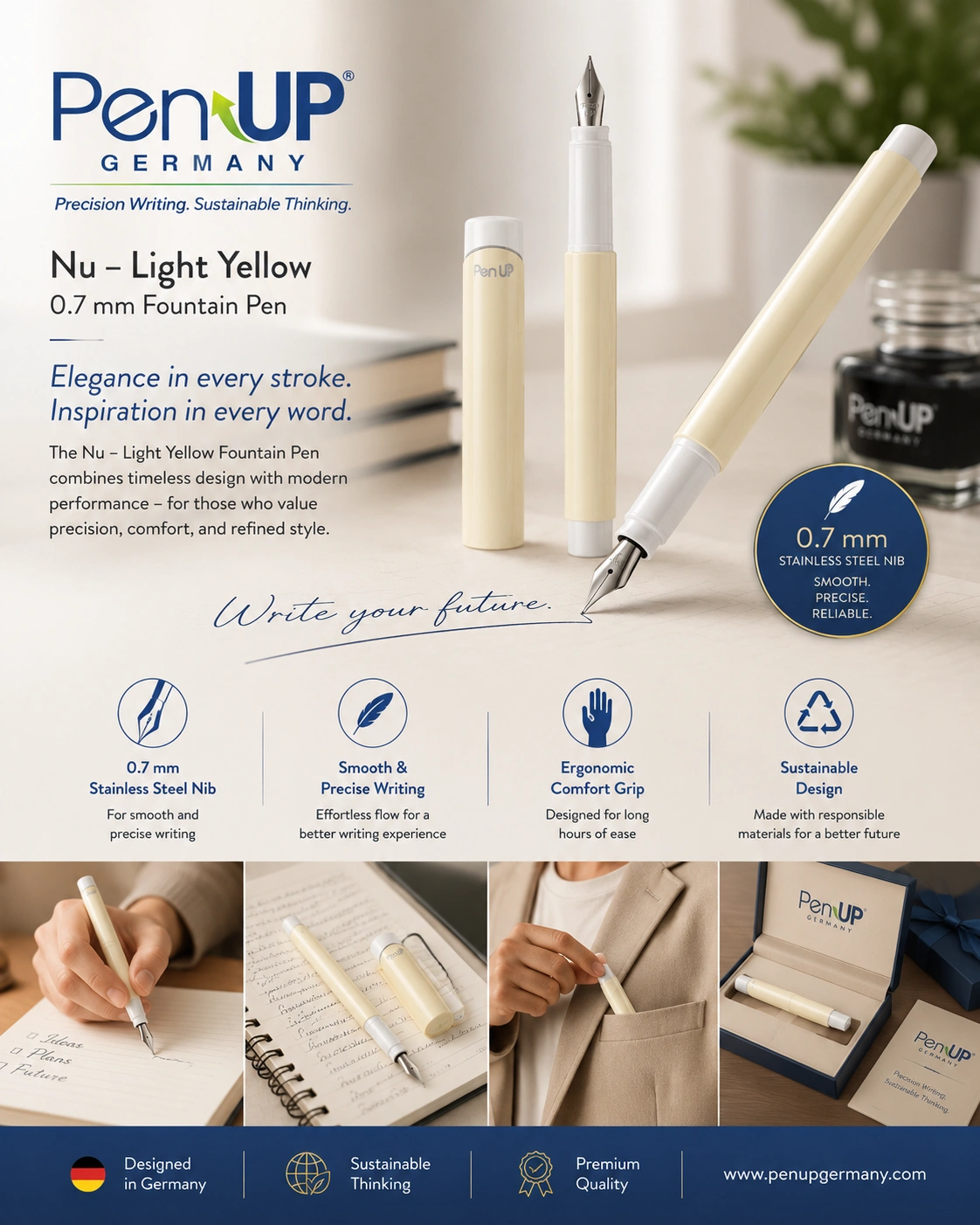 NU - Light Yellow - Fountain Pen