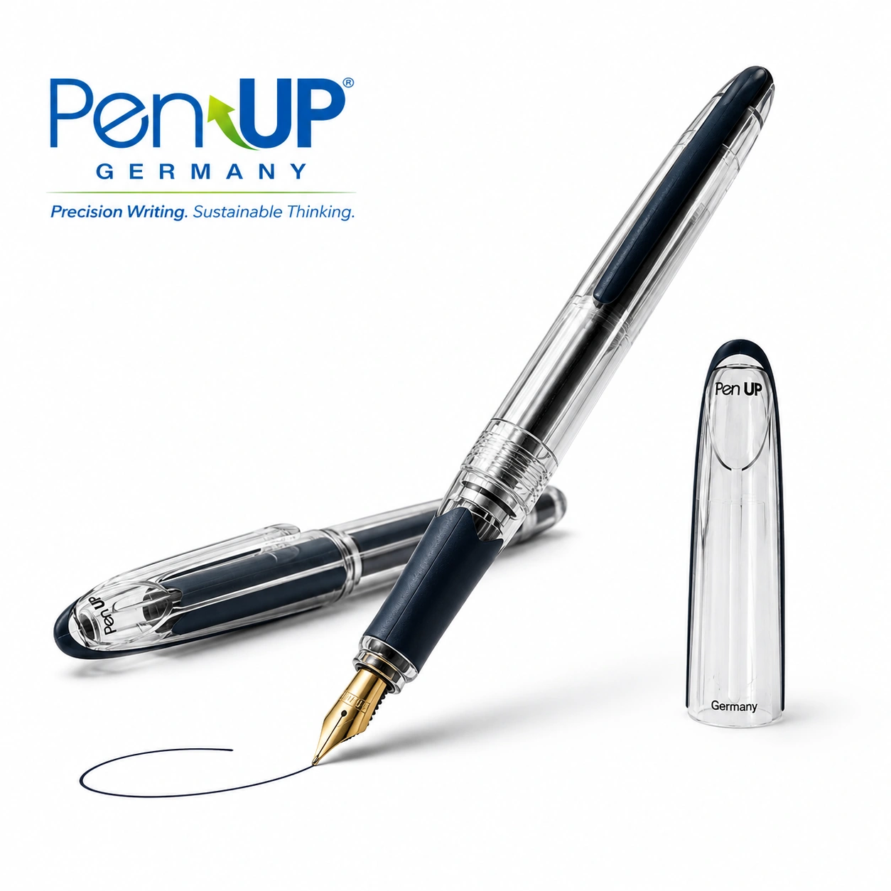 Cetus - Shark - Dark Green - Transparent - Fountain Pen