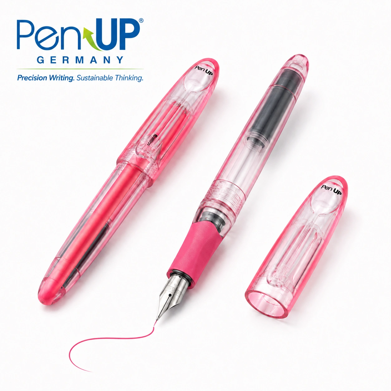 Cetus - Shark - Red - Transparent - Fountain Pen