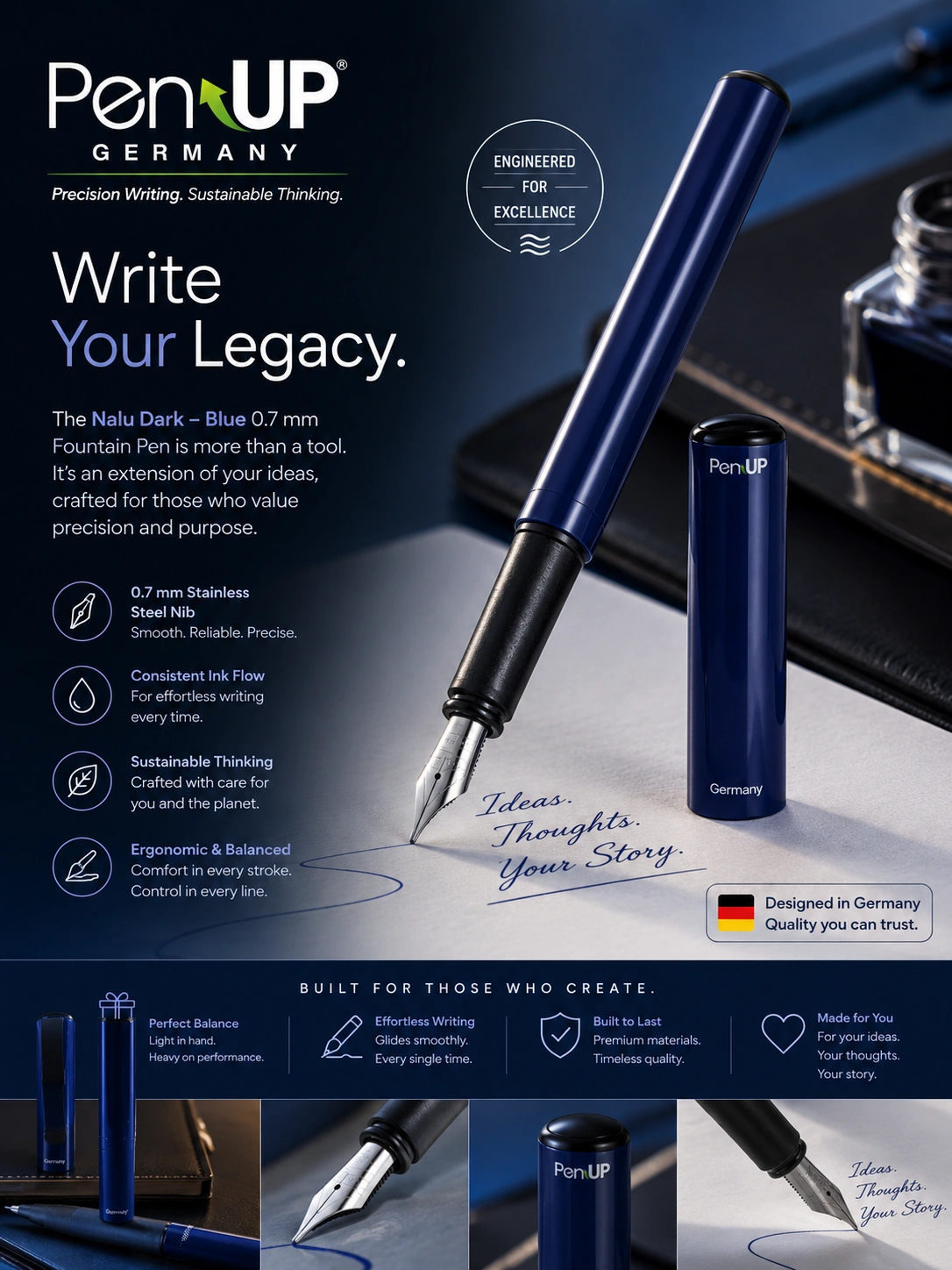 NALU - Dark Blue - Fountain Pen
