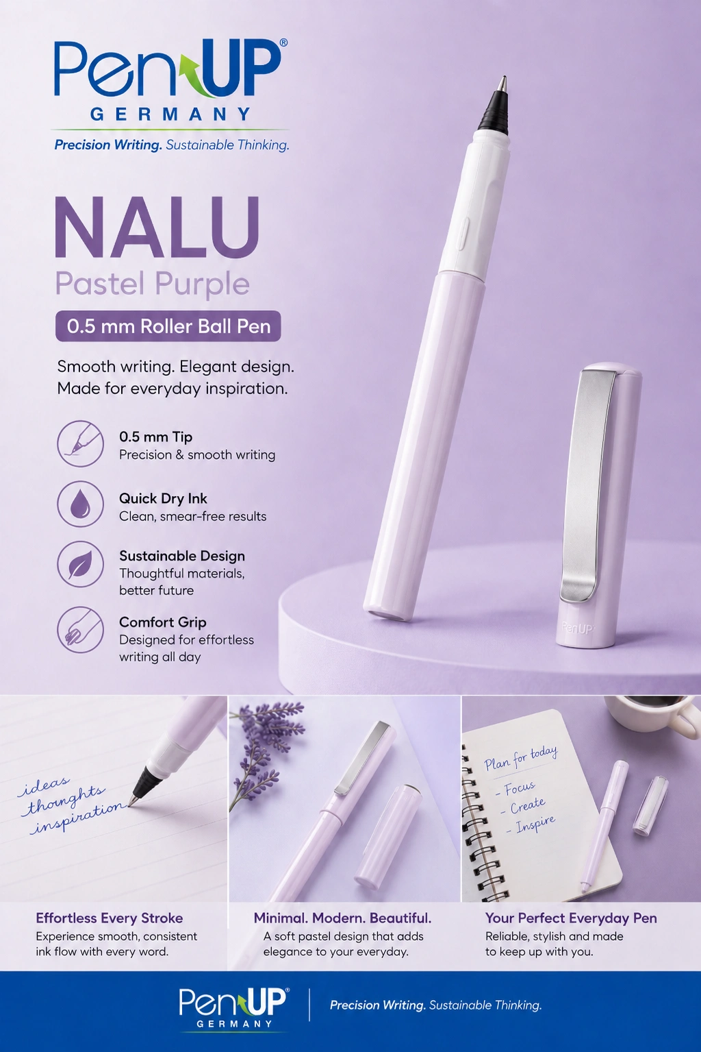 NALU - Pastel Purple - Roller Ball Pen
