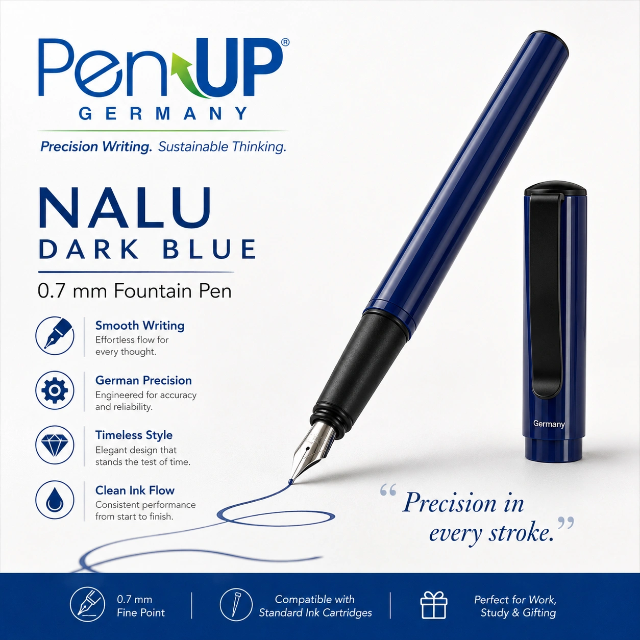 NALU - Dark Blue - Fountain Pen
